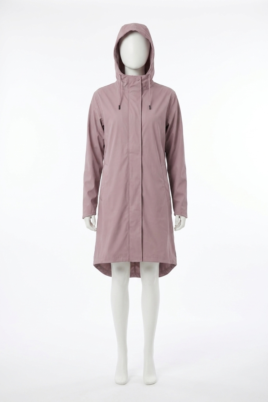 NEW ILSE JACOBSEN rain hooded coat in adobe rose